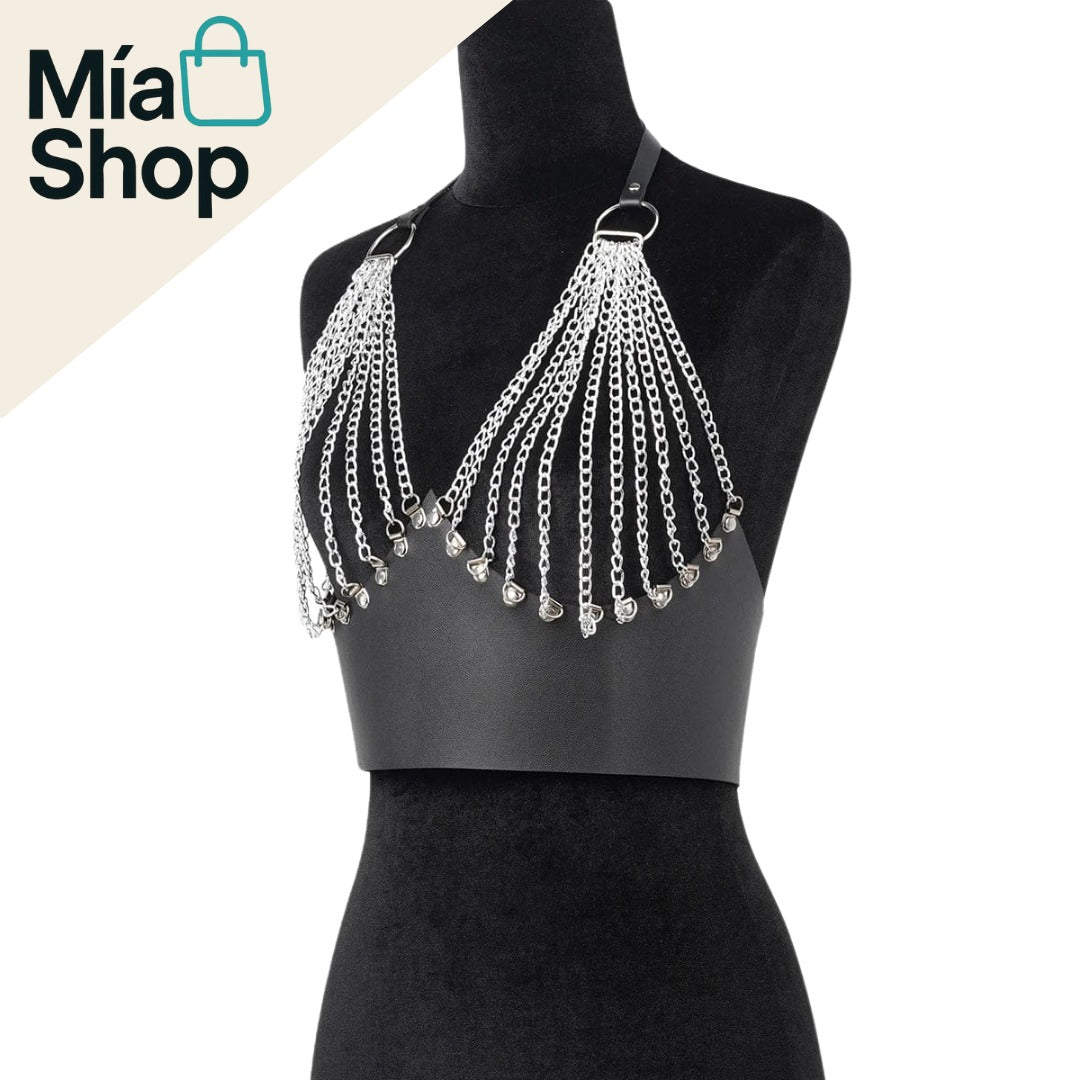 Cinturón de Moda con Cadenas y Flecos - Estilo Callejero y Gótico para Mujer