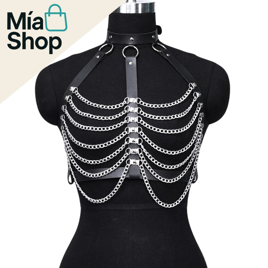 Cinturón de Moda con Cadenas y Flecos - Estilo Callejero y Gótico para Mujer