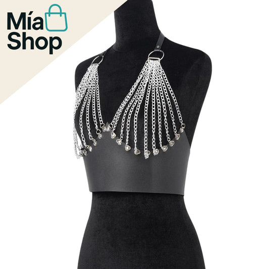 Cinturón de Moda con Cadenas y Flecos - Estilo Callejero y Gótico para Mujer