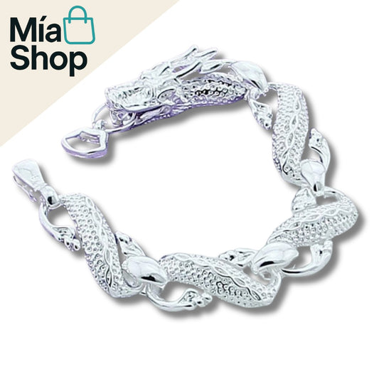 Pulsera de Dragón en Plata de Ley 925 para Hombre y Mujer