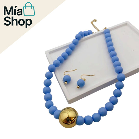 Set de Collar y Aretes Acrílicas Hecho a Mano – Perfecto para el Verano