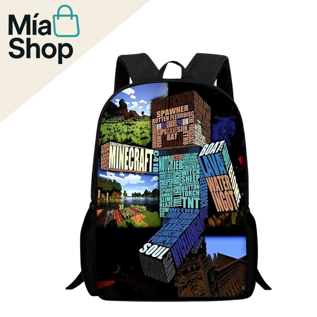 Mochila escolar de MINECRAFT